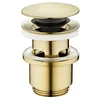 Image de Edouard Rousseau Bonde de Lavabo Clic-Clac, diam. 63 mm, certifié NF, avec Trop Plein, Standard, Finition Laiton Brossé en occasion ou reconditionné