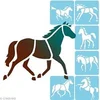 Image de Set de 6 pochoirs Chevaux