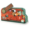 Image de Puzzle Silhouette 16 Pieces Le Camion De Pompier Pour Enfant