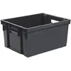 Image de Bac de rangement 30l noir 1 pièce