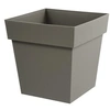 Image de Pot de plante carré Toscane Taupe 38 L 39 x 39 x H39 cm anti-UV