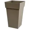 Image de Pot Toscane haut carré 39x39x65cm Taupe