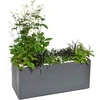 Image de Eda Bac Jardiniere Volcania 100 X 40 X 40 Cm - 97,6 L - Gris Anthracite
