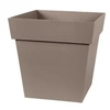 Image de Eda pot carré toscane 32cm - contenance 22l - taupe
