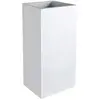 Image de Pot de fleurs carré Haut Graphit - 39,5 x 39,5 x 80 cm - 31 L - Blanc cérusé