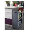 Image de Mobilo Desserte - 3 etageres de rangement modulables - Roulettes multidirectionnelles - 60 x 22 x 79 cm - Gris anthracite - EDA