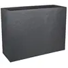 Image de Jardinière muret Volcania Loft L anthracite effet pierre 46 L double paroi