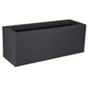 Image de EDA Jardiniere Volcania'Up 57 L - Décor Imitation Pierre - 79,5 x 29,5 x 29,5 cm - Gris anthracite