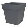 Image de Pot de fleur carré Toscane 49,5 x H.52,5 cm - Gris anthracite -