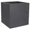 Image de Pot de fleur carré Basalt 39,5 x H.43,5 cm - Gris anthracite -