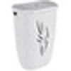 Image de coffre a linge flora 40 l - gris béton et blanc cérusé - 40 x 30 x 57 cm - eda plastique