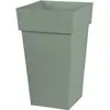 Image de Eda Plastique - Pot De Fleur Haut Carré Toscane - 39 X 39 X H 65 Cm - 62 L - Vert Laurier EDA PLASTIQUE