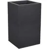 Image de Eda Bac A Fleurs Carré Haut Graphit Up - 36 L - 29,5 X 29,5 Cm X 49,5 Cm - Gris Anthracite
