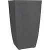Image de Bac a fleurs - DIVA BASALT - Gris anthracite - Carré haut - 42 L - 43,5 x 43,5 x H.78.2 cm - EDA - Bac intérieur amovible