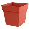 Image de Pot de fleur carré Toscane 39 cm 38 L orange terre battue