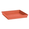 Image de Soucoupe Carrée - - Toscane - 40 cm - Pour Pot 50 cm réf. 013648 - 40 x 40 x H. 5,9 cm - Orange Terre Battue