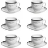 Image de Tasse avec soucoupe Bistrot 22 cl (lot de 6) - - Blanc - Porcelaine