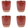 Image de Coffret de 4 gobelets Jaspe Rouge 20 cl - - Rouge - Grès