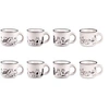 Image de Coffret 8 tasses Friends 11 cl - - Noir - Porcelaine