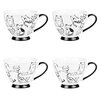 Image de Coffret de 4 tasses Mistigris 20 cl - - Blanc - Porcelaine