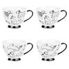 Image de Coffret de 4 tasses Oscar 20 cl - - Blanc - Porcelaine