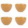 Image de Coffret de 4 coupelles Snow safran 11,5 cm - - Jaune - Porcelaine