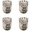 Image de Coffret de 4 gobelets 11 cm Cottage - - Vert - Grès