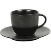 Image de Tasse à thé et sous-tasse Vésuvio noir 22 cl (lot de 6) - - Noir - Grès