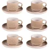Image de Coffret de 6 tasses à café avec sous tasses Miyaki 9 cl - - Beige - Grès