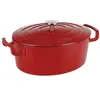 Image de 711088 Cocotte Ovale Fonte Rouge/Noir 6,5 L