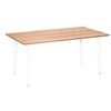 Image de - Table de jardin en acier et teck 6 personnes Maldives