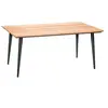 Image de - Table de jardin en acier et teck 6 personnes Comores
