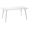 Image de Table de jardin rectangulaire en aluminium blanc Corfou - 6 places -