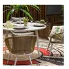 Image de Table de jardin ronde 125 cm en aluminium blanc - vila