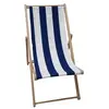 Image de Chaise longue pliante JARDIN PRIVE rayures bleu blanc 230 g/m²