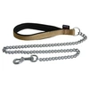 Image de Martin Sellier - Laisse en Chaîne Forte et Nylon de 25-100cm pour Chien - Beige