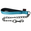 Image de Martin Sellier - Laisse en Chaîne Très Forte avec Nylon de 60cm pour Chien - Turquoise