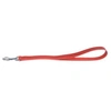 Image de Martin Sellier - Laisse Double avec Bords Arrondis en Cuir de 50cm pour Chien - Rouge