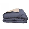 Image de Couette Calgary microfibre 200x200 cm pétrole et mastic
