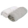 Image de Doux nid lot 2 draps-housses jersey blanc et gris perle 70 x 140 cm