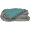 Image de Couette Microfibre 400g/m2 CALGARY - 140 x 200 cm - Gris galet et Vert lac