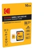 Image de Kodak carte microSD avec adaptateur 16Gb. class 10 UHS1 Video class 10 (V10). Up to 25MB/s write speed / 85MB/s read speed.