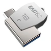Image de Clé USB 16Go EMTEC 2en1 Dual micro-USB T250 chromée