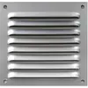 Image de Grille à persiennes fixes avec moustiquaire Eoliance Habitat en aluminium anodisé 100mm x 100mm