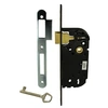 Image de Serrure à larder MULTIBAT à pêne dormant et 1/2 tour axe 40mm fourni avec 1 clé sens droite finition noir - - 000240-02-1X