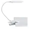 Image de Lampe de bureau à pince bras flexible blanc - blanc - aluminor