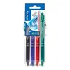 Image de Set 4 stylos Pen Frixion Clicker 07 Noir Bleu Rouge et Vert
