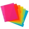 Image de Lot de 6 intercalaires A4 Maxi pour classeur maxi ou classeur à levier Multicolore