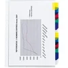 Image de Pochettes intercalaires polypropylène onglet couleurs - jeu de 12
