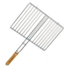 Image de Campingaz 205689 grille pour barbecue rectangulaire double manche en bois 35 x 25 cm